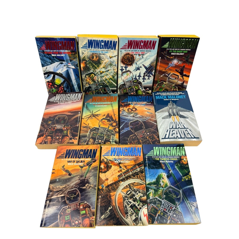 Wingman Book Lot 11 Mack Maloney Zebra Books Men's Adventure Military Fiction